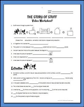 the story of stuff worksheet